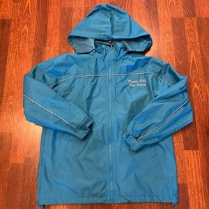 Blue Ocean City NJ Embroidered Hooded Rain Coat Women’s Size Medium